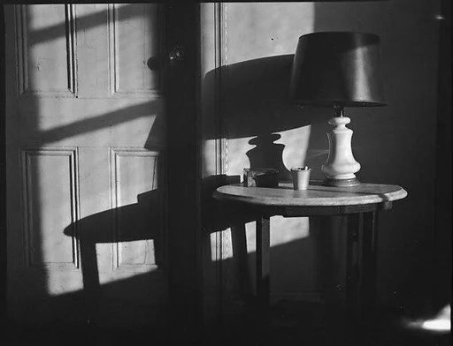 [Lamp on Table in Walker Evans's Apartment, 441 East 92nd Street, New York City]