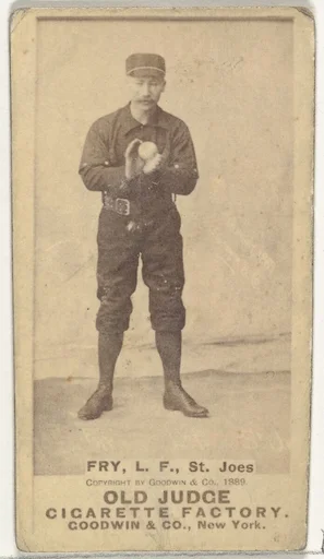 William J. Frey, Left Field, St. Joseph Clay Eaters, from the Old Judge series (N172) for Old Judge Cigarettes