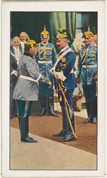 Card No. 164, First Picture of the Kaiser Received in the United States Since the Declaration of War, from the World War I Scenes series (T121) issued by Sweet Caporal Cigarettes — Underwood & Underwood|American Tobacco Company