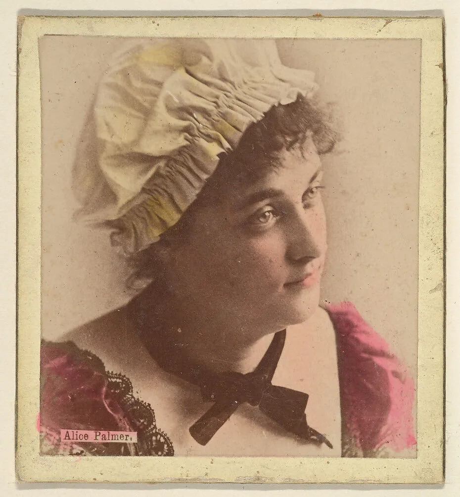 Alice Palmer, from the Actresses series (N246), Type 2, issued by Kinney Brothers to promote Sporting Extra Cigarettes — Kinney Brothers Tobacco Company