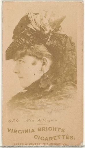 Card 434, Miss Arlington, from the Actors and Actresses series (N45, Type 1) for Virginia Brights Cigarettes