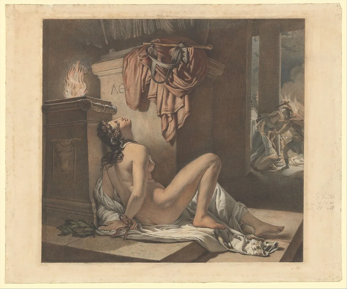 Cassandra Imploring Athena for Revenge Against Ajax — Jérôme Martin Langlois