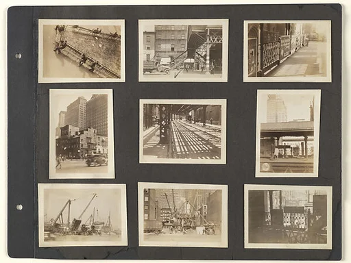 [Album Page: Madison Square Park, Third Avenue and Ninth Avenue Elevated Train Lines, Manhattan]