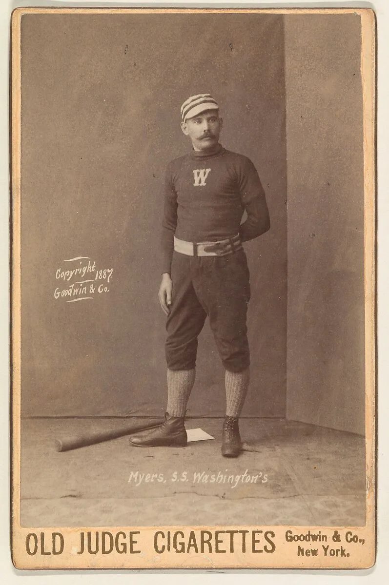 Myers, Shortstop, Washington, from the series Old Judge Cigarettes — Goodwin & Company