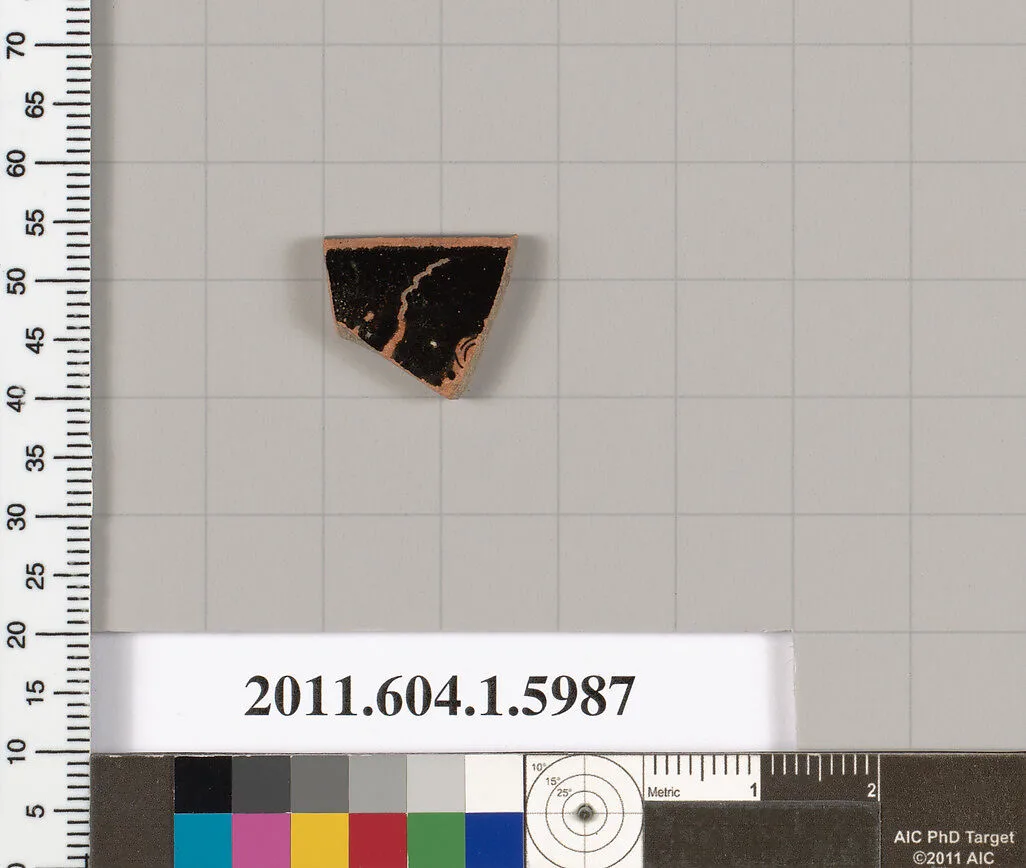 Terracotta rim fragment of a kylix (drinking cup) — Unknown