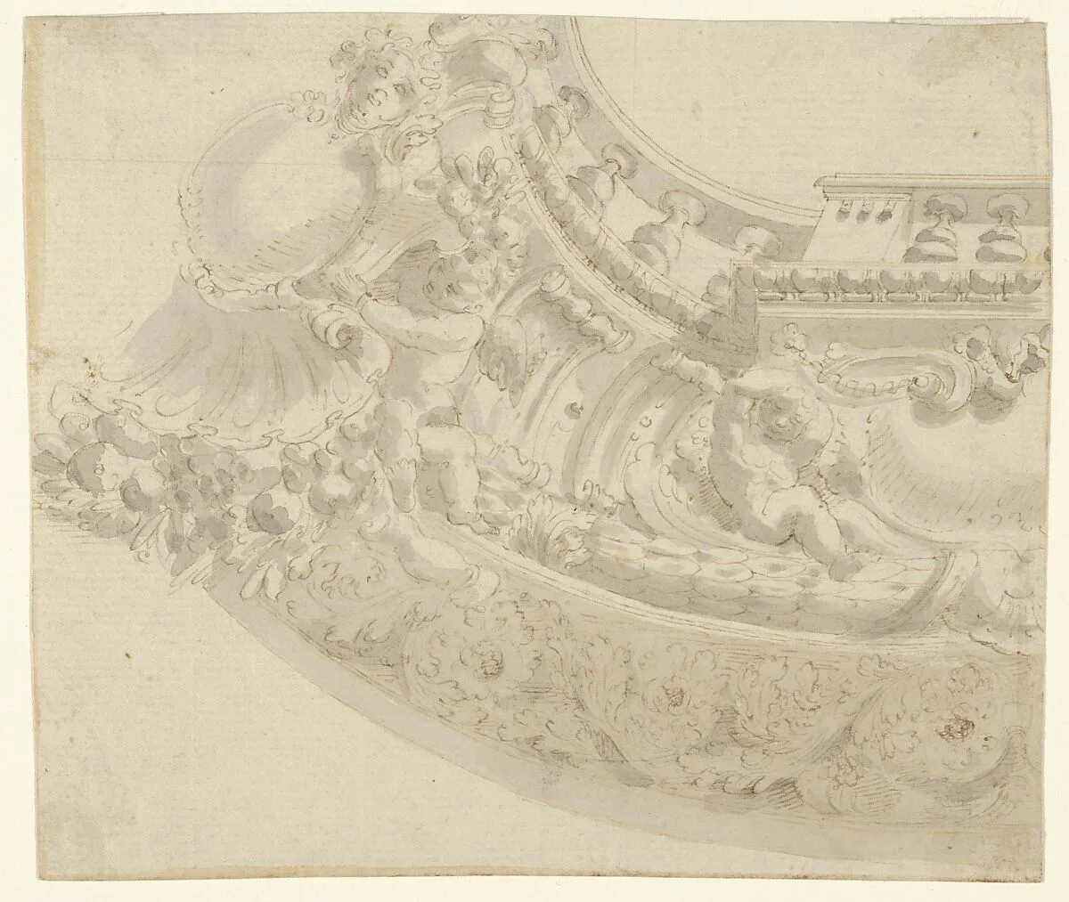 Design for a Ceiling — Anonymous, Italian, 17th century