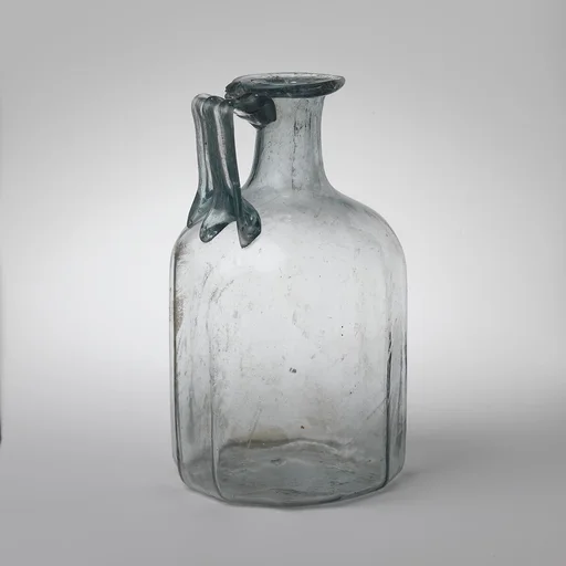Glass polygonal jug