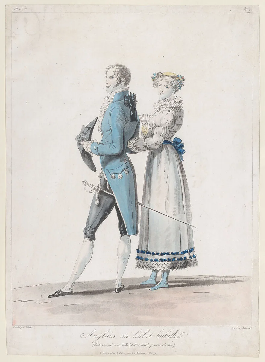 Anglais en Habit Habille; from Collections de Costumes dessinés — Louis Philibert Debucourt|Carle (Antoine Charles Horace) Vernet|Charles Bance