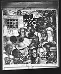 ["The Conflict over Slavery" Panel of Diego Rivera's Mural for the New Worker's School, New York City]