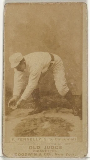 Francis John "Frank" Fennelly, Shortstop, Cincinnati, from the Old Judge series (N172) for Old Judge Cigarettes