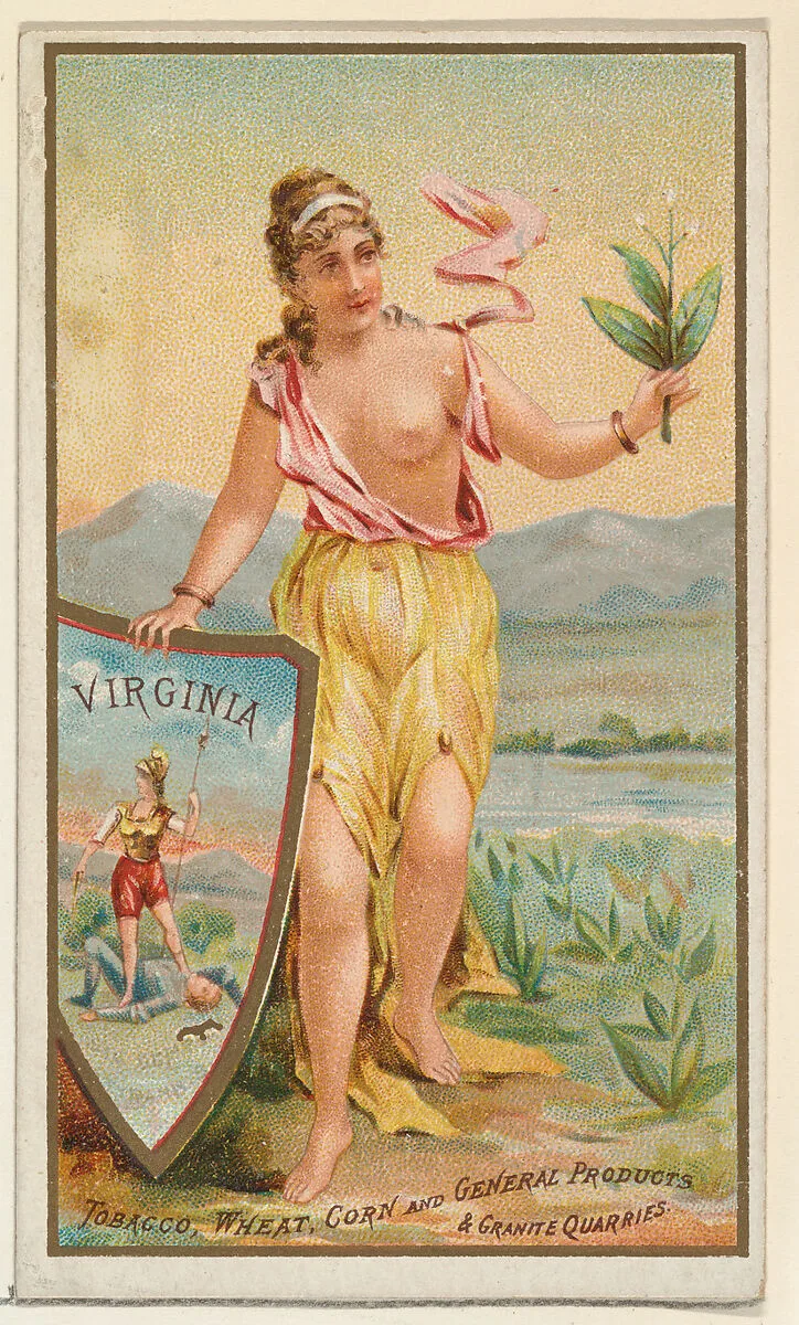 Virginia, from the Industries of States series (N117) issued by Duke Sons & Co. to promote Honest Long Cut Tobacco — W. Duke, Sons & Co.