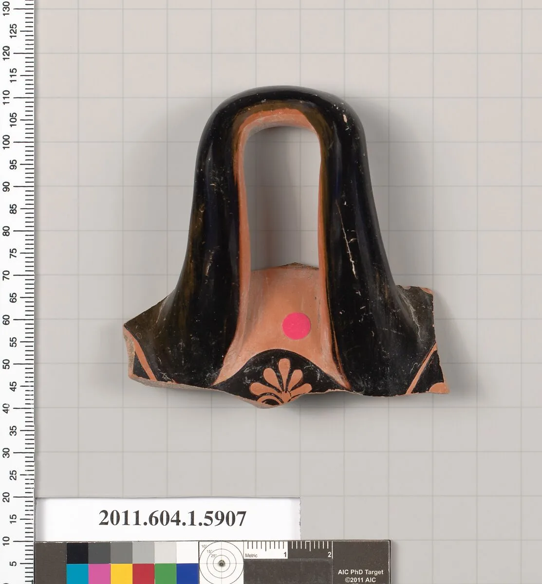 Terracotta fragment of a kylix (drinking cup) — Epiktetos