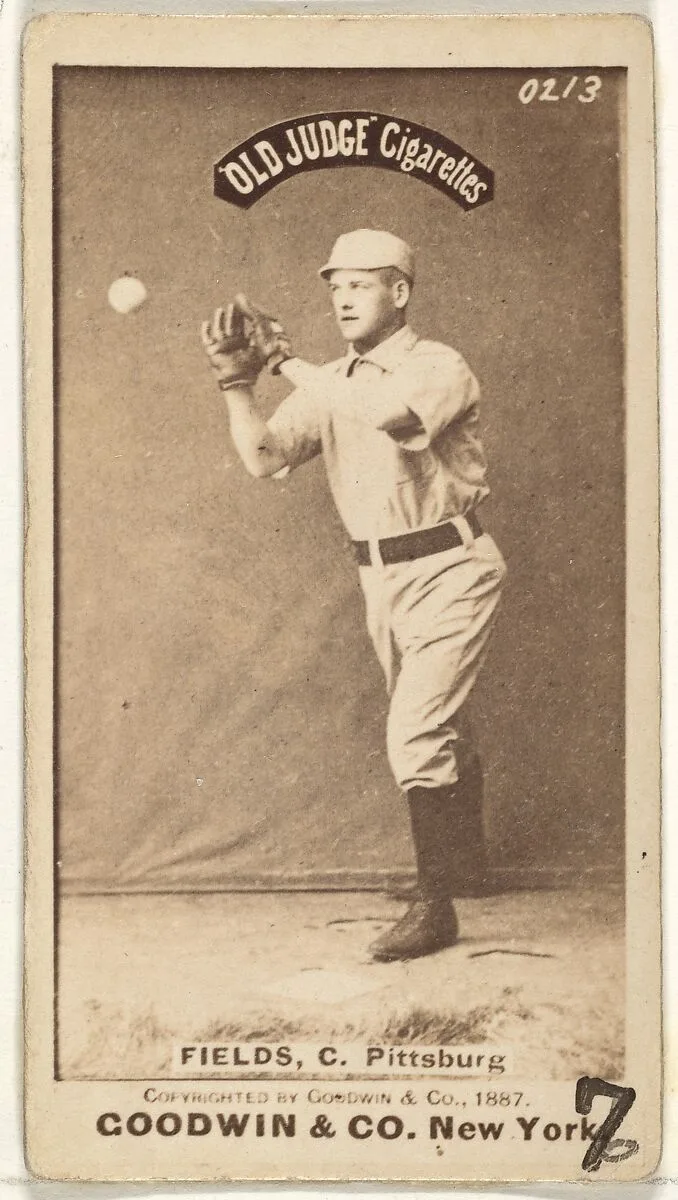 John Joseph "Jocko" Fields, Catcher, Pittsburgh, from the Old Judge series (N172) for Old Judge Cigarettes — Goodwin & Company