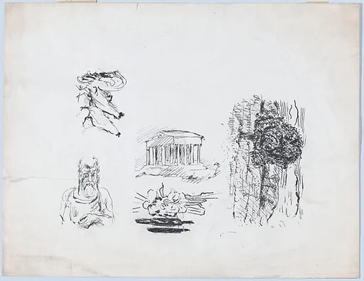 Trial proof of vignettes for the book "The Life of Saint Monica"