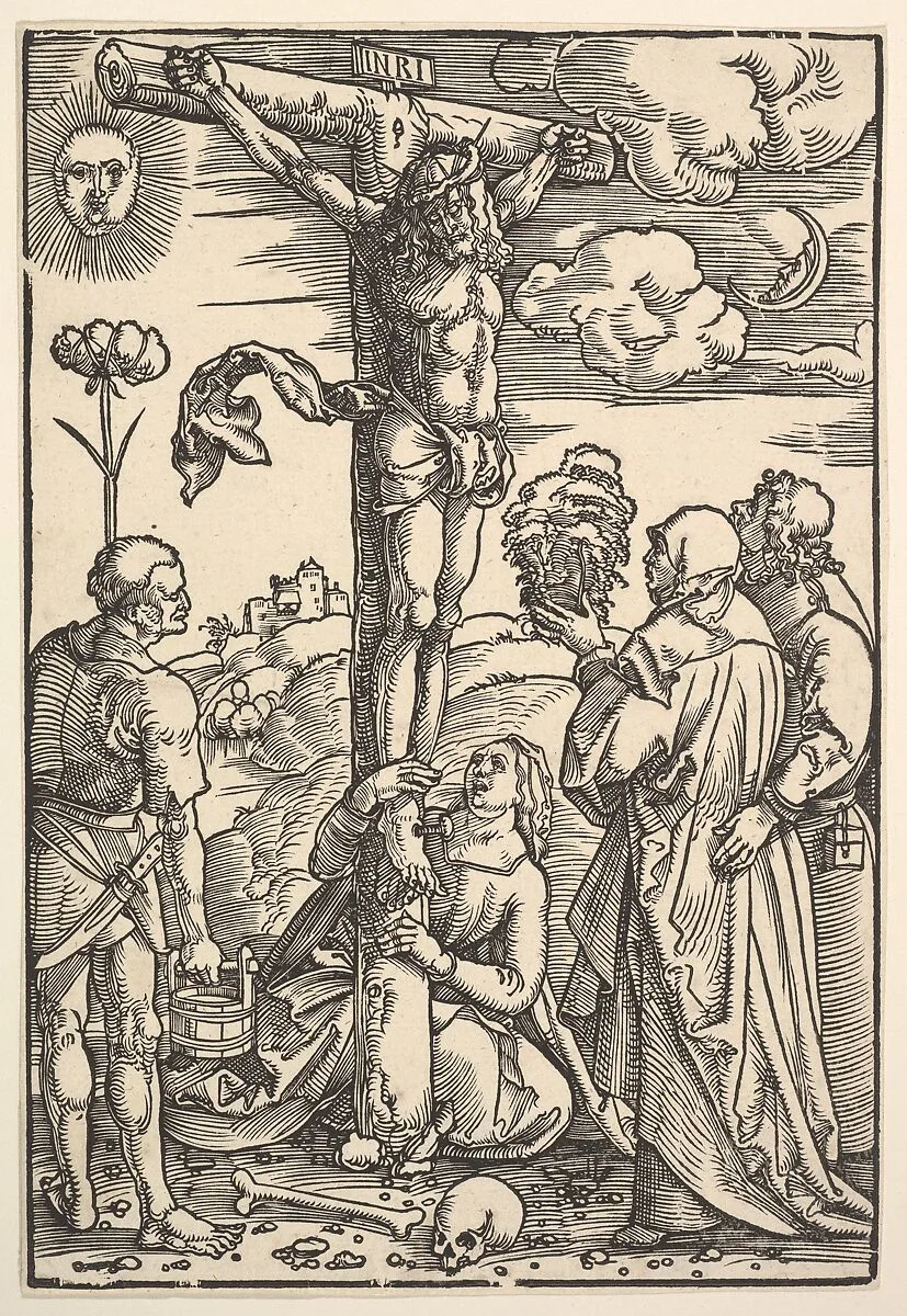 Christ on the Cross with the Virgin and Saints Longinus, Mary Magdalen and John — Hans Baldung (called Hans Baldung Grien)