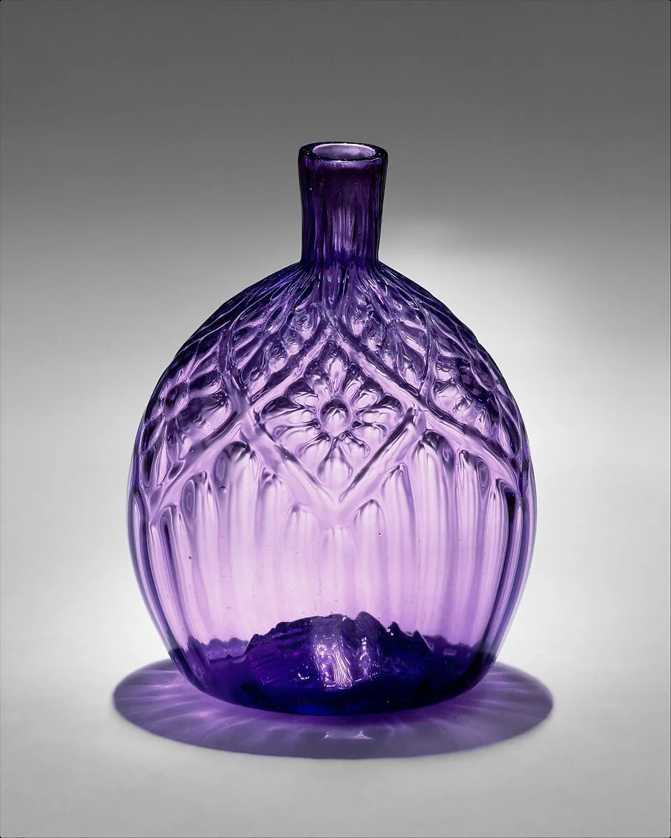Pocket bottle — American Flint Glass Manufactory|Henry William Stiegel