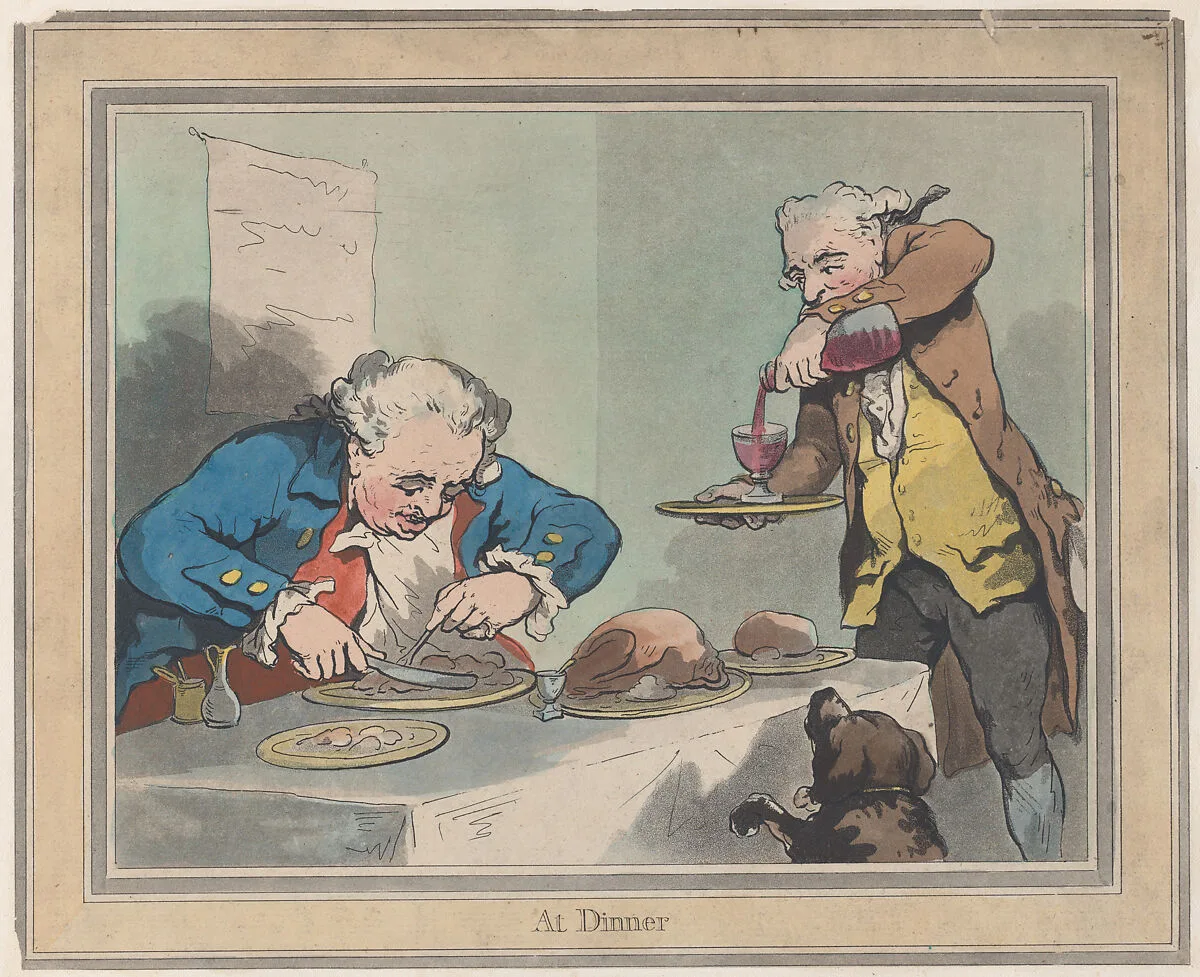 At Dinner — Thomas Rowlandson|S. W. Fores