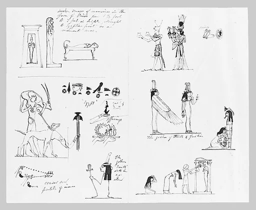 Egyptian Sculpture and Motifs (from Scrapbook)