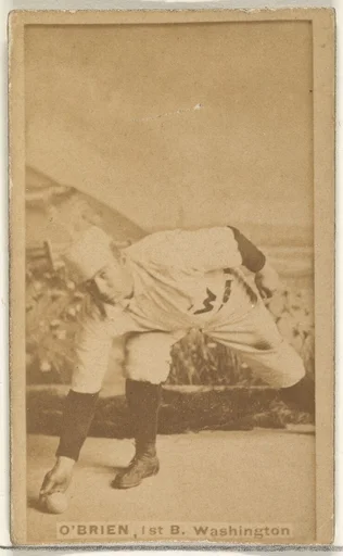 William Smith "Billy" O'Brien, 1st Base, Washington Nationals, from the Old Judge series (N172) for Old Judge Cigarettes