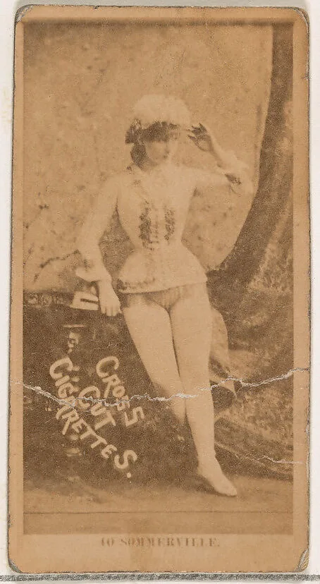Card Number 40, Sommerville, from the Actors and Actresses series (N145-2) issued by Duke Sons & Co. to promote Cross Cut Cigarettes — W. Duke, Sons & Co.