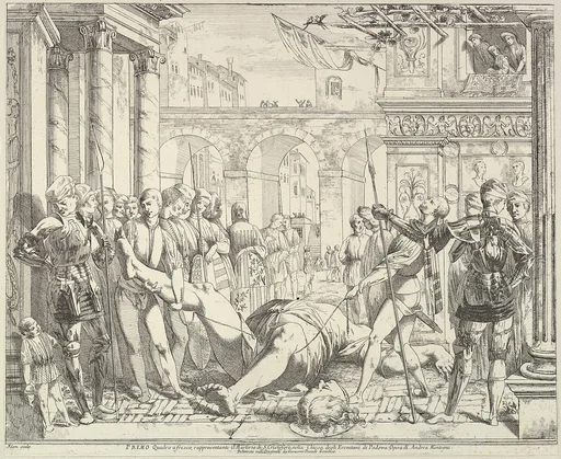 The Martyrdom of Saint Christopher, from "The Story of Saints James and Christopher in the Eremitani Chapel"