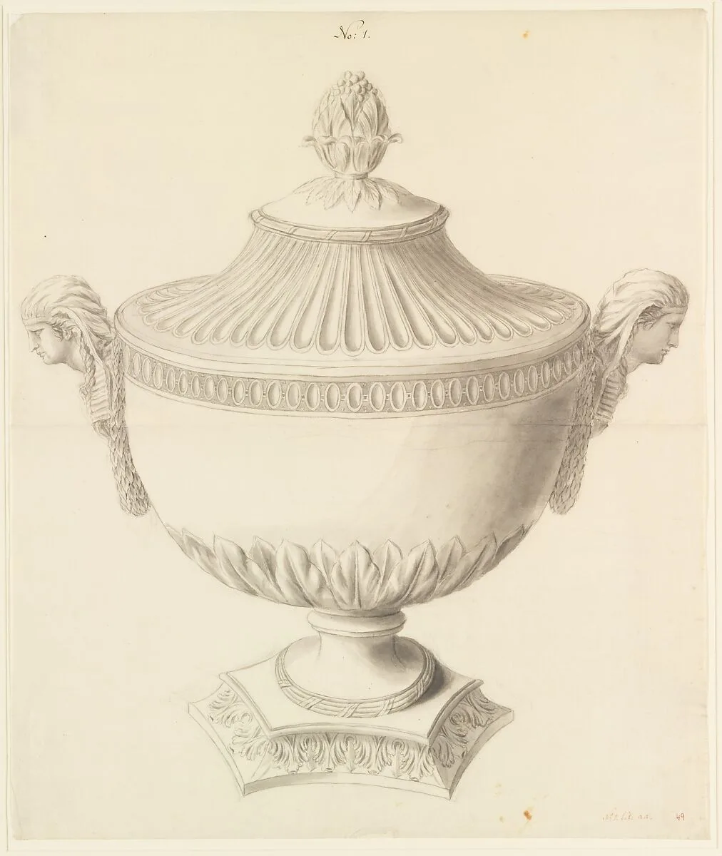 Design for a Lidded Tureen — Anonymous, French, 18th century