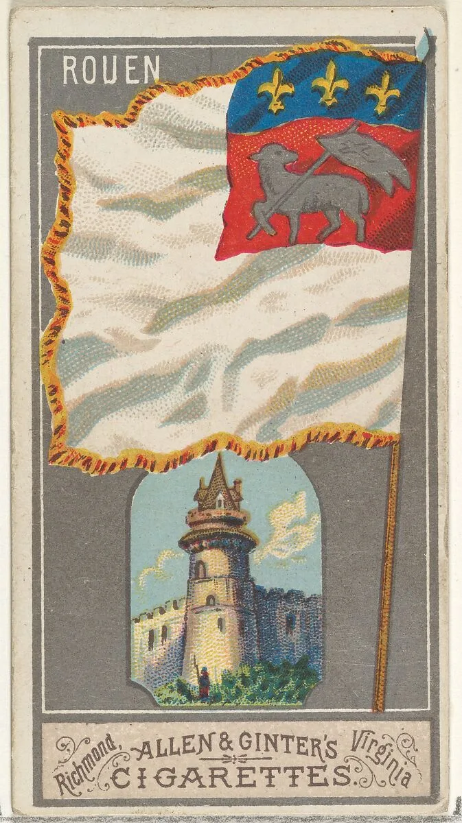 Rouen, from the City Flags series (N6) for Allen & Ginter Cigarettes Brands — Allen & Ginter