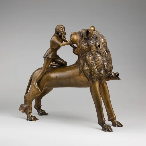 Aquamanile in the Form of Samson andthe Lion