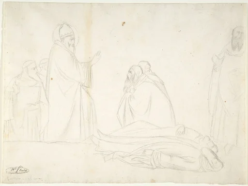 Miracle of St. Sylvester; the Raising of Two Pagan Priests, after Maso di Banco, S. Croce, Florence