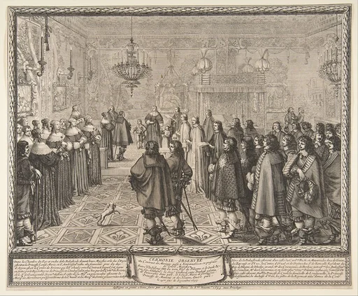 Ceremony of the Contract of Marriage between Władysław IV, King of Poland, and Marie Louise Gonzaga, Princess of Mantua, at Fontainebleau