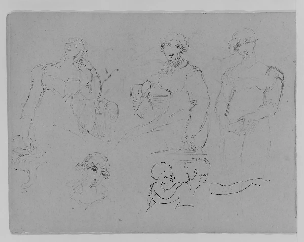 Five Figure Studies (from Sketchbook) — Thomas Sully