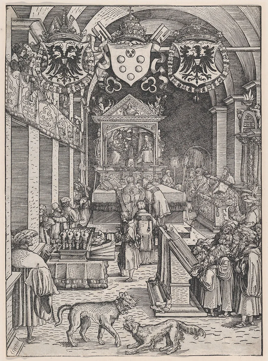 Maximilian I Hearing Mass — Hans Weiditz the Younger