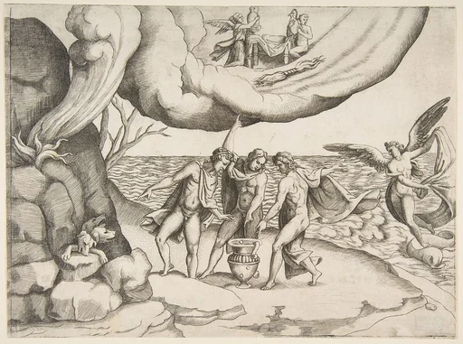 Jupiter, Neptune and Pluto dividing the universe, from "Division of the Universe"