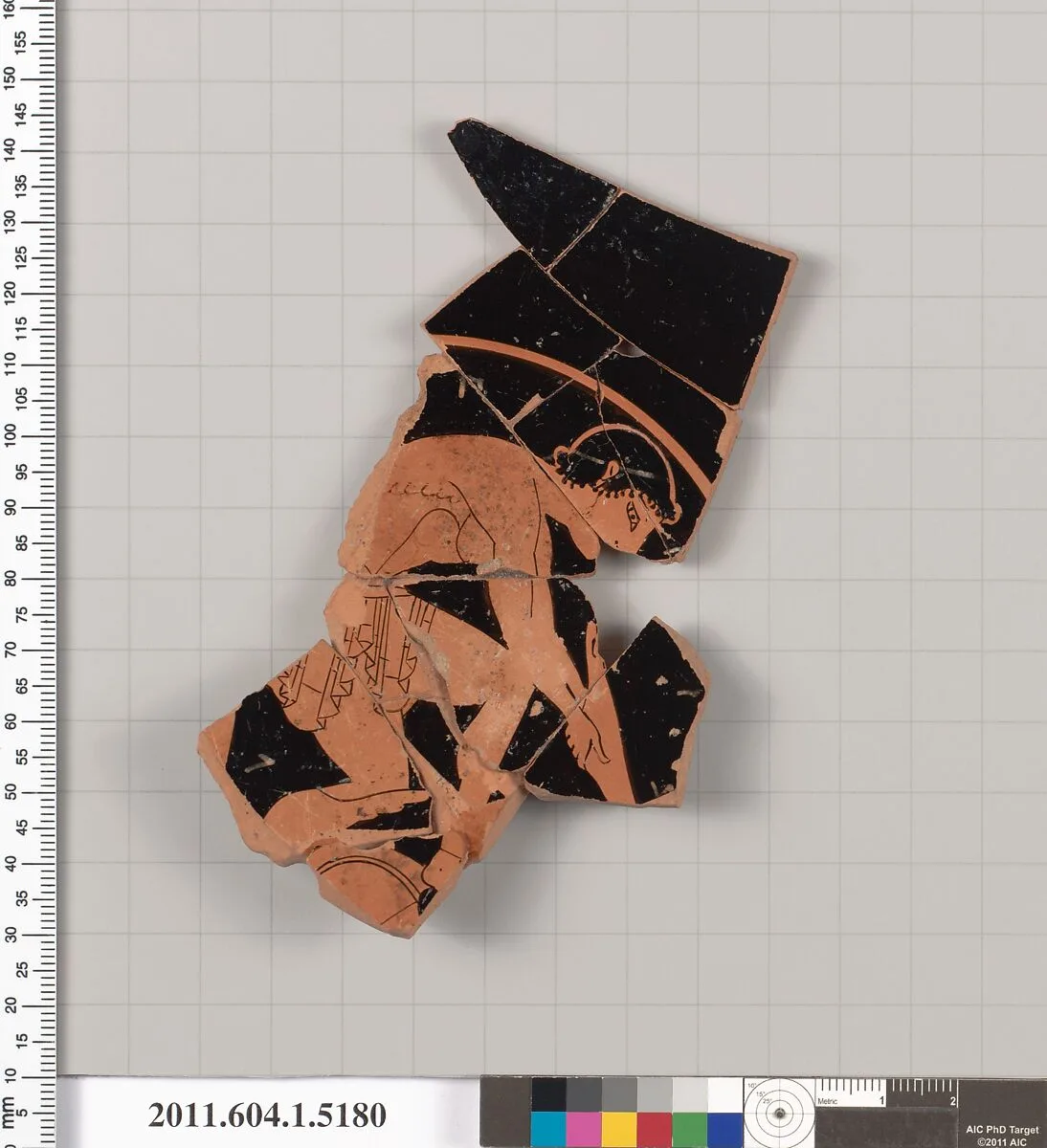Terracotta fragment of a kylix (drinking cup) — Unknown
