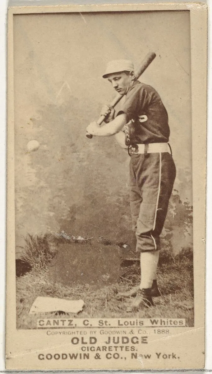 Bartholomew L. "Bart" Cantz, Catcher, St. Louis Whites, from the Old Judge series (N172) for Old Judge Cigarettes — Goodwin & Company