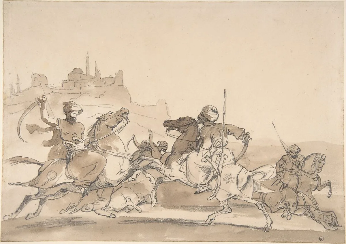 Combat of Oriental Horsemen — Théodore Gericault