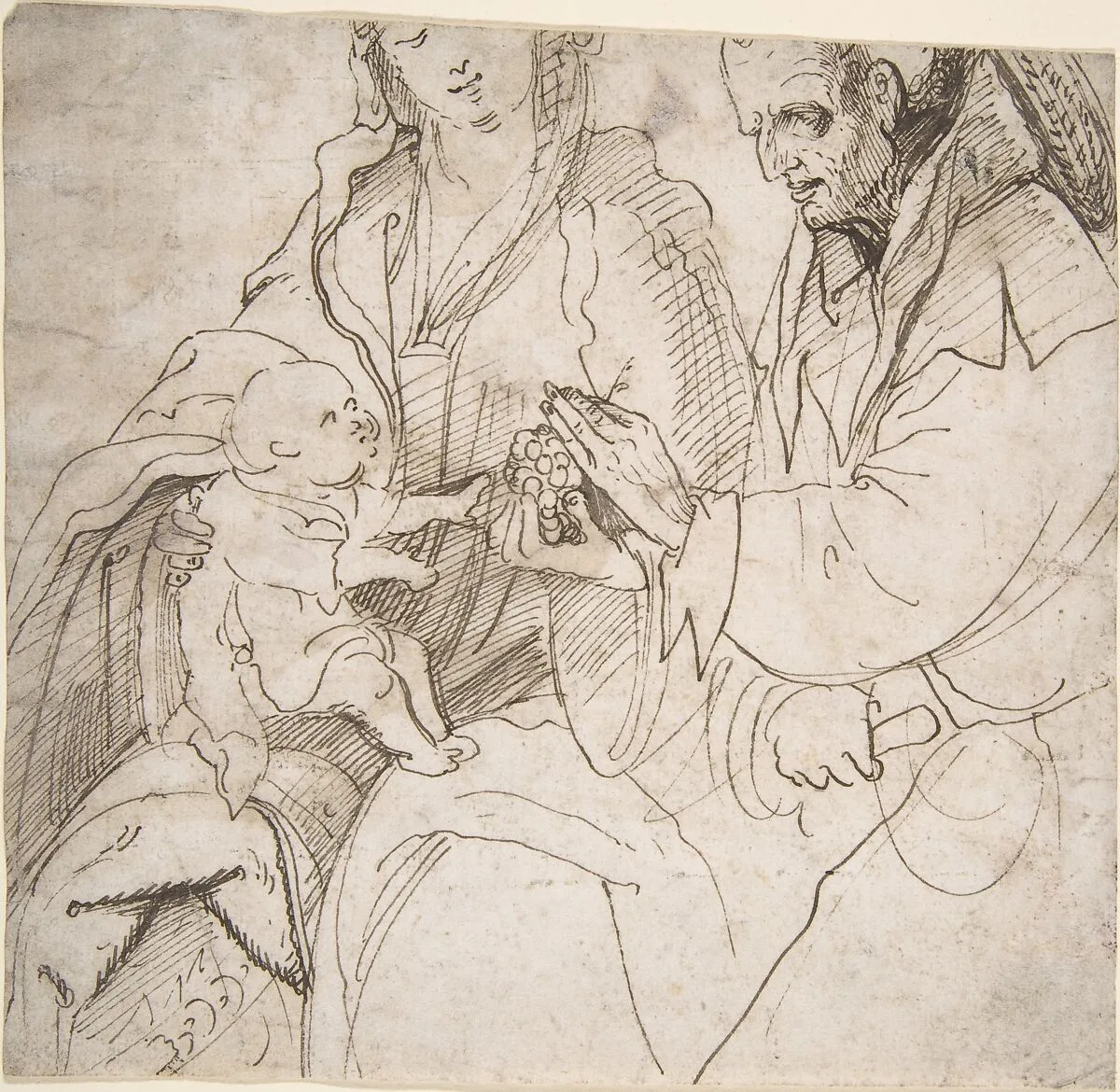 Virgin and Child with a Cleric — Hans Burgkmair