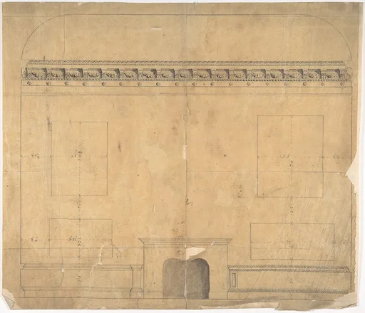 Design for Wall with Chimney Piece