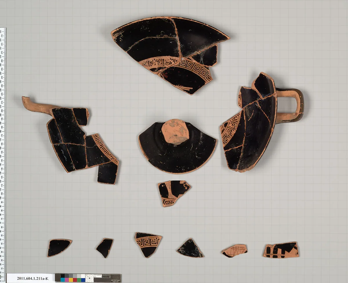 Terracotta fragments of a kylix (drinking cup) — Unknown