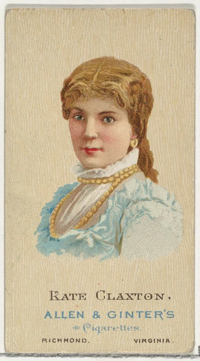 Kate Claxton, from World's Beauties, Series 2 (N27) for Allen & Ginter Cigarettes — Lindner, Eddy & Claus|Allen & Ginter