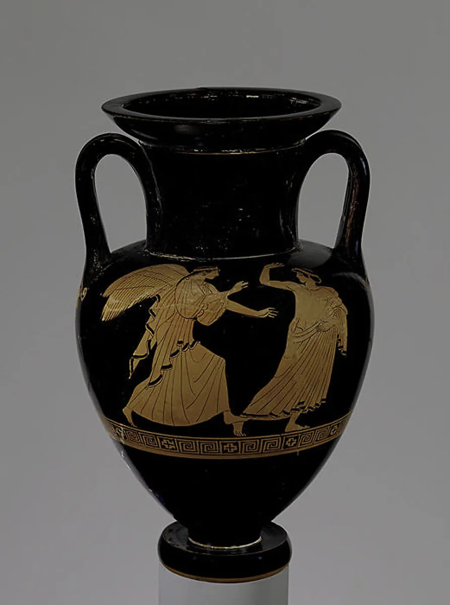 Terracotta Nolan neck-amphora (jar) — Brygos Painter