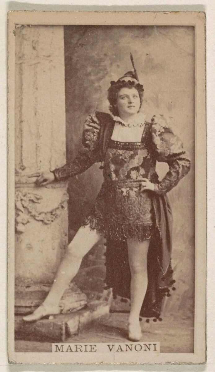 Marie Vanoni, from the Actresses series (N245) issued by Kinney Brothers to promote Sweet Caporal Cigarettes — Kinney Brothers Tobacco Company