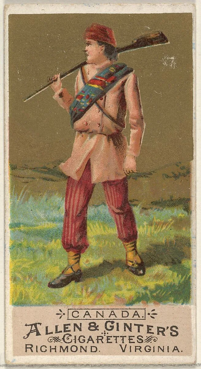 Canada, from the Natives in Costume series (N16) for Allen & Ginter Cigarettes Brands — Allen & Ginter