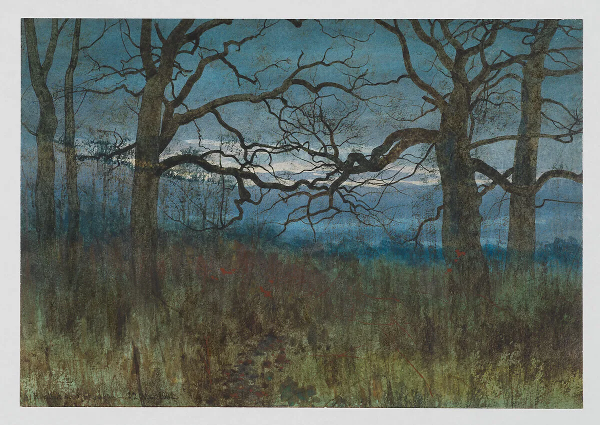 A Recollection of Stevington, Bedfordshire–A Spinney in December — William Fraser Garden