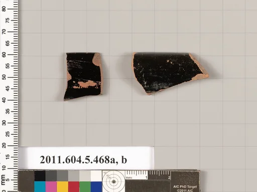 Terracotta rim fragments of kylikes (drinking cups)