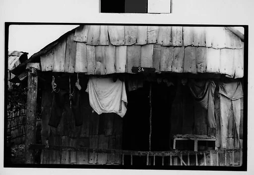 [Shanty Facade Detail with Drying Clothes on Line, Cuba]