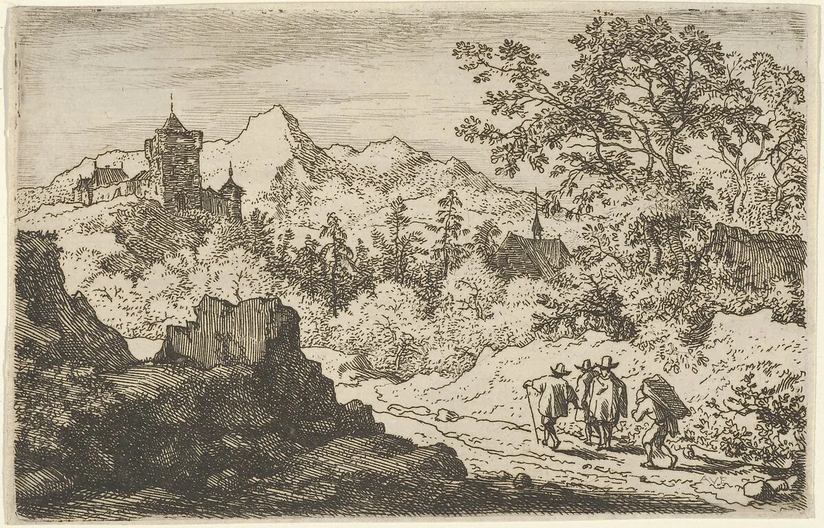The Three Men and the Porter — Allart van Everdingen