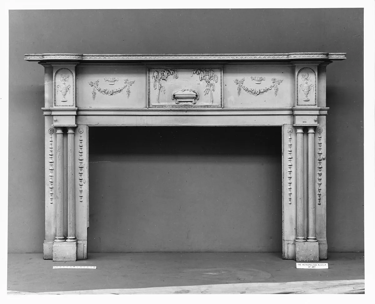 Mantel with Wellford Ornament from Beltzhoover House, Carlisle, Pennsylvania — Robert Wellford