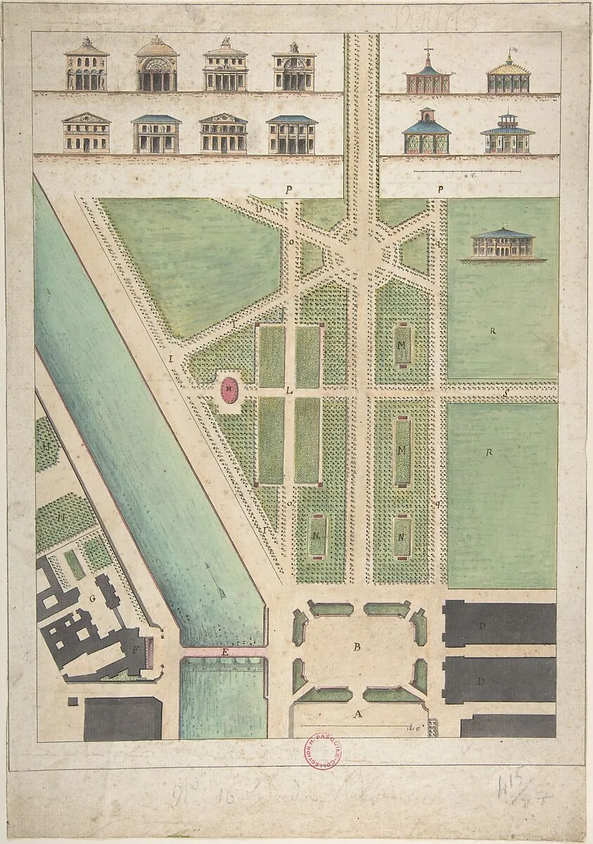 Jardin Public, Champs Elysées — Charles Motte|Gabriel Thouin