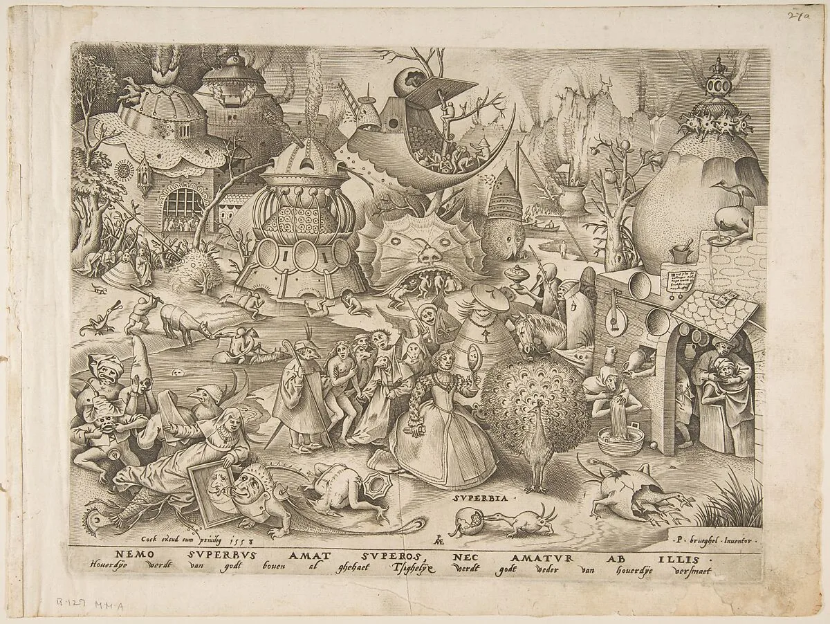 Pride (Superbia) from The Seven Deadly Sins — Pieter Bruegel the Elder|Pieter van der Heyden|Hieronymus Cock